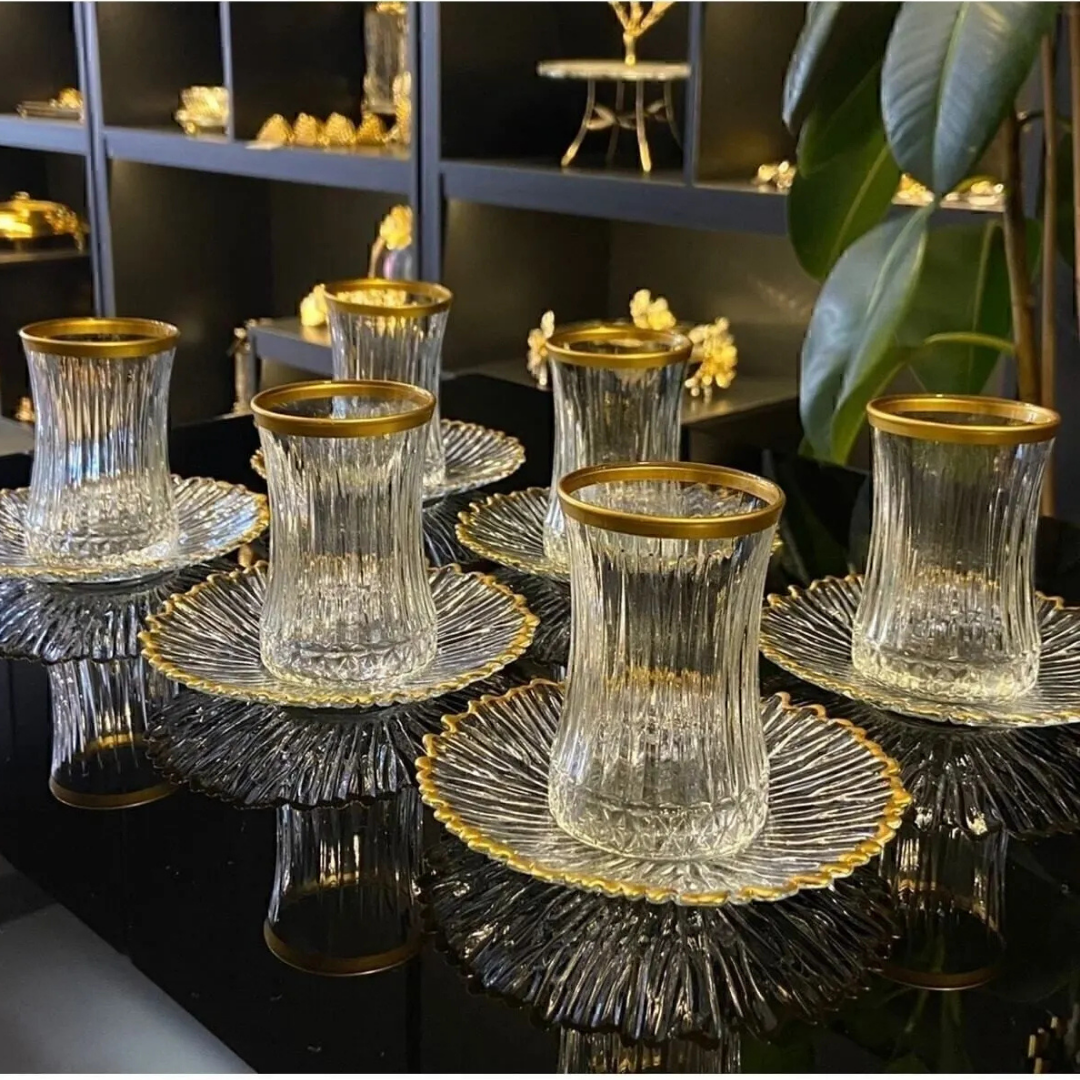 PAŞABAHÇE ÇAY SETİ 12 PARÇA ELYSIA GOLD